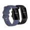 2 Pack Insten Silicone Watch Band Compatible with Fitbit Charge 3, Charge 3 SE, Charge 4, and Charge 4 SE, Fitness Tracker Replacement Bands for Men and Women, Black+Gray